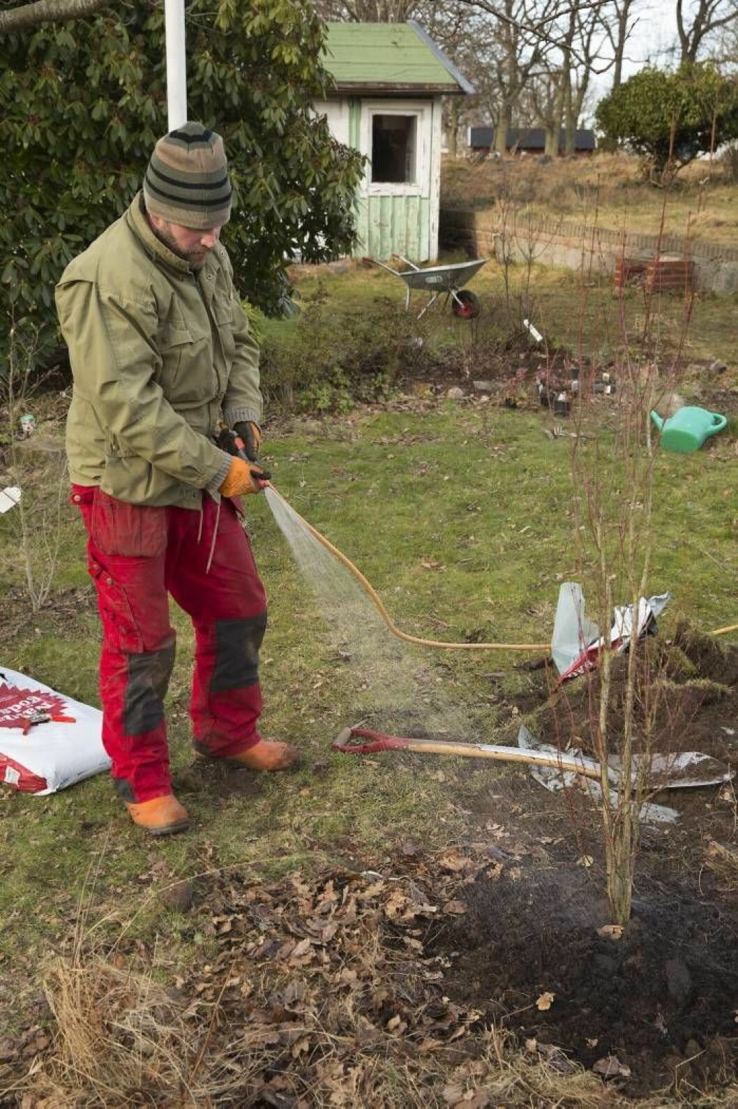 En avslutande vattning.