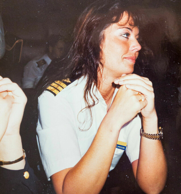 Tina som kapten i flygvapnet 1997. Tina som kapten i flygvapnet 1997.