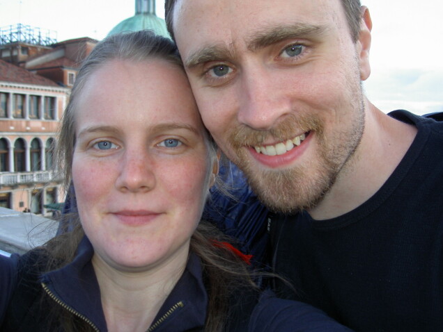Sebastian och Kristin i Venedig på bröllopsresa år 2008. Foto: Privat. Sebastian och Kristin i Venedig på bröllopsresa år 2008. Foto: Privat.
