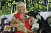 Pia är också hundcoach och har en egen australian shepherd, Manjo.