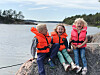 2018. Luna med äldsta kusinerna Wilhelm och Wilma innan småsyskonen är födda.