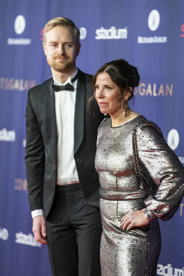 Charlotte Kalla och sambon Fredrik Karström. Charlotte Kalla och sambon Fredrik Karström.