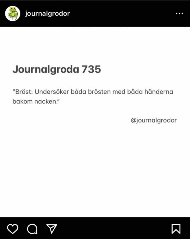 På Instagram har Emma drygt 93 000 följare och hon publicerar en journalgroda per dag. På Instagram har Emma drygt 93 000 följare och hon publicerar en journalgroda per dag.