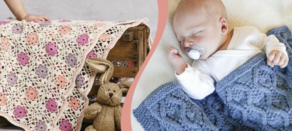 Söta babyfiltar att virka och sticka – 6 gratis beskrivningar