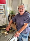 Under hösten fiskade Ingrid och Ann-Charlotte gädda som de gjorde fiskpudding av.
