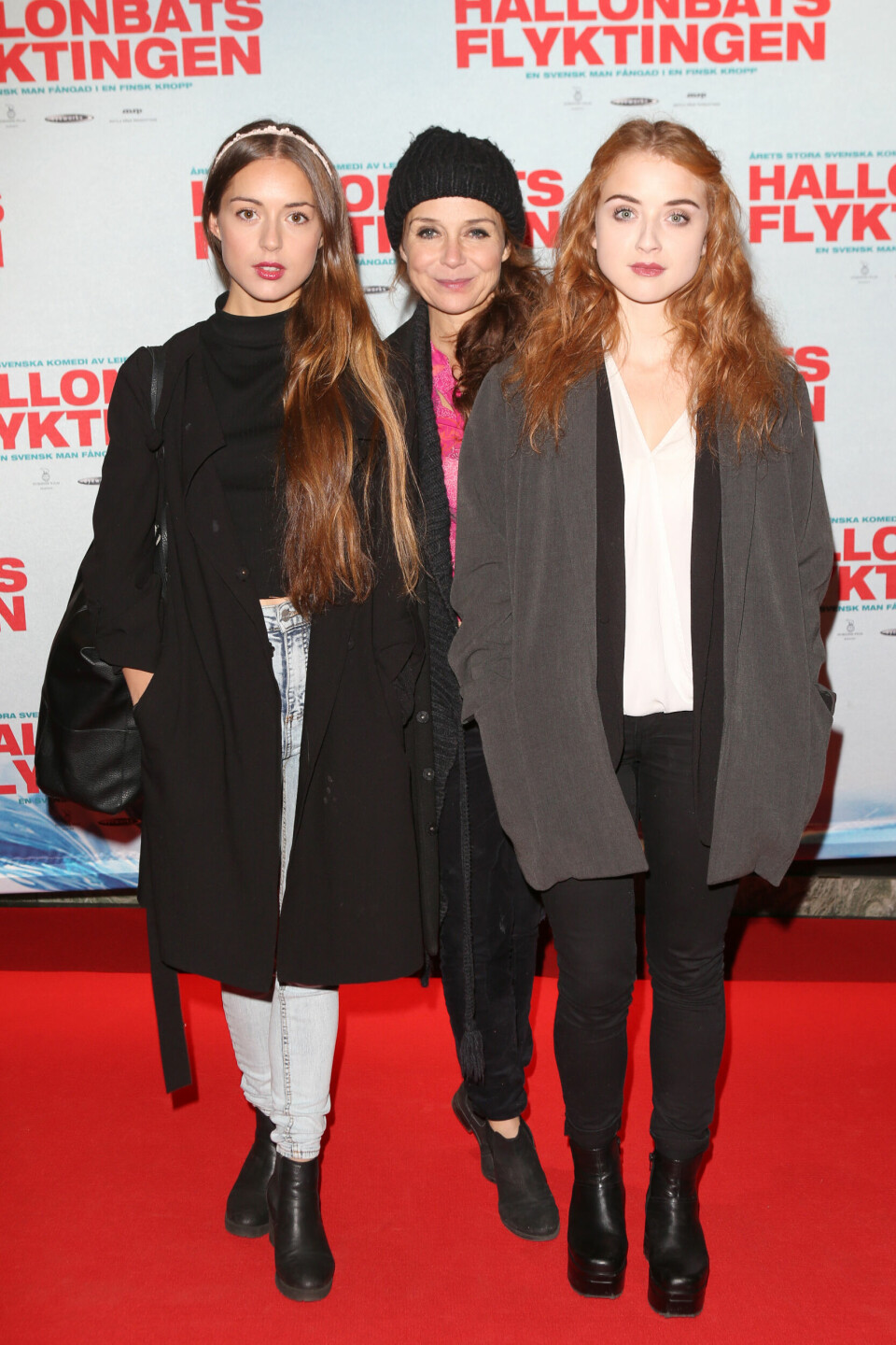 Felicé Jankell (t v), Annika Jankell och Happy Jankell på röda mattan tillsammans år 2014. Felicé Jankell (t v), Annika Jankell och Happy Jankell på röda mattan tillsammans år 2014.