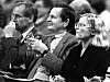 Olof Palme (då socialdemokratisk statsminister) och Anna Lindh (då ordförande SSU) fotade tillsammans år 1984.