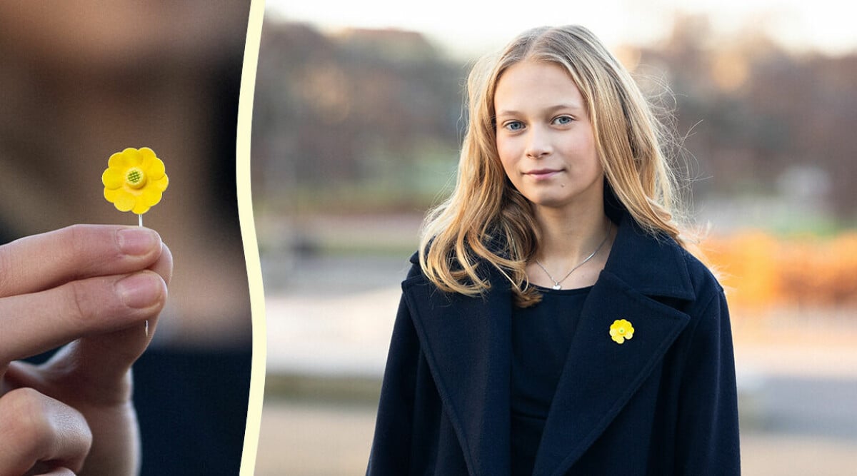 Nellie, 12 år, har designat årets majblomma – fina kopplingen till gammelfarmor