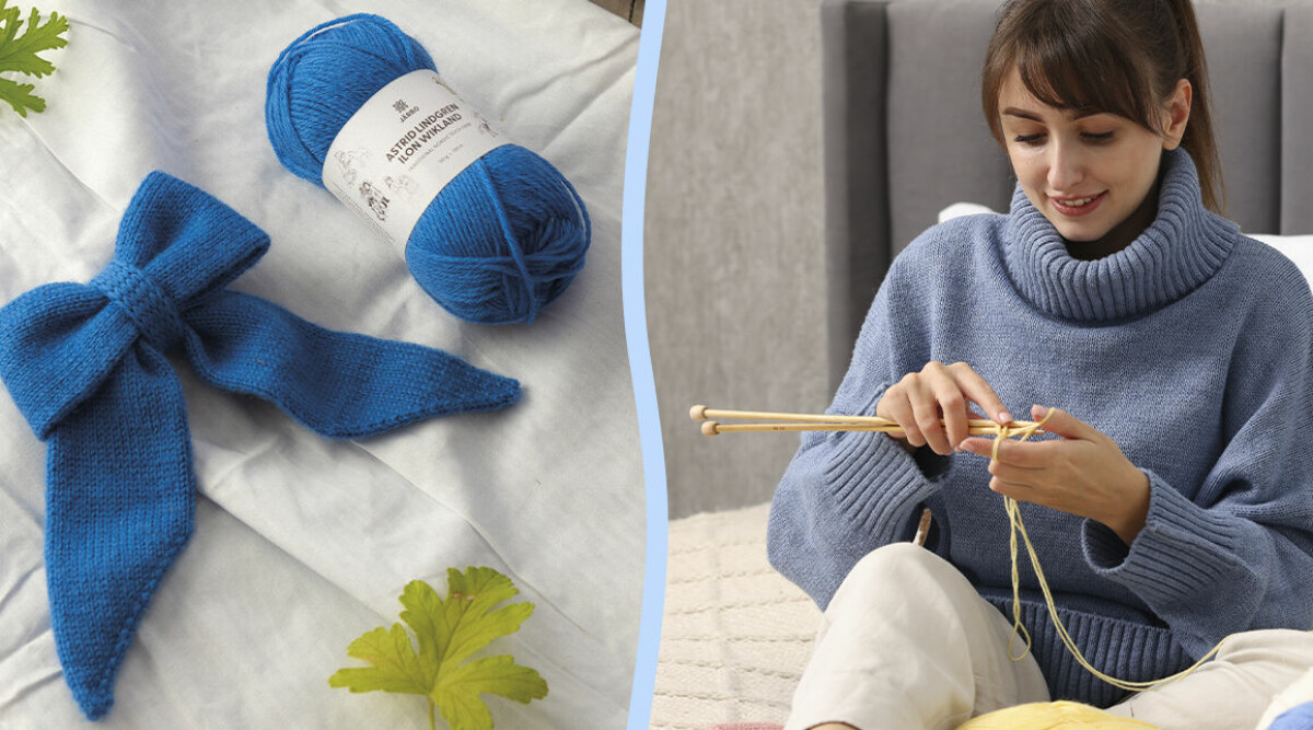 Sticka sötaste rosetten till håret – snabbt stickprojekt