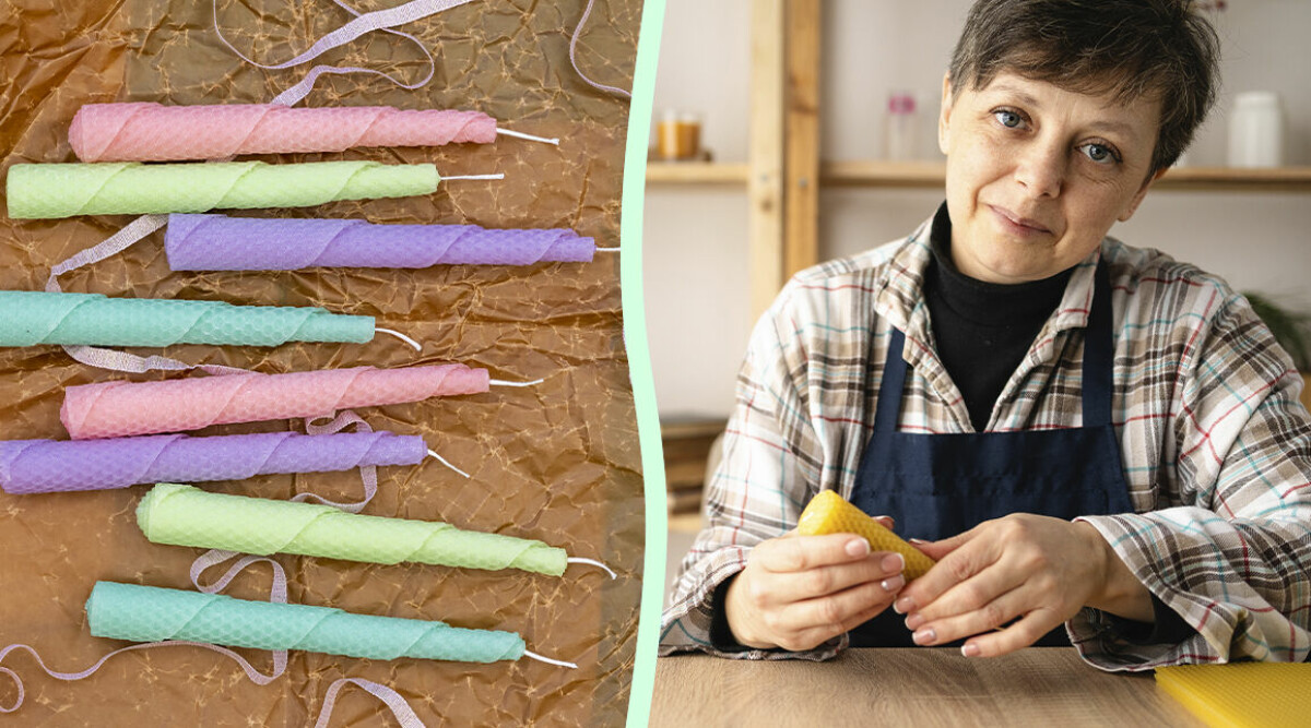 Ett färgsprakande pyssel – så gör du egna bivaxljus