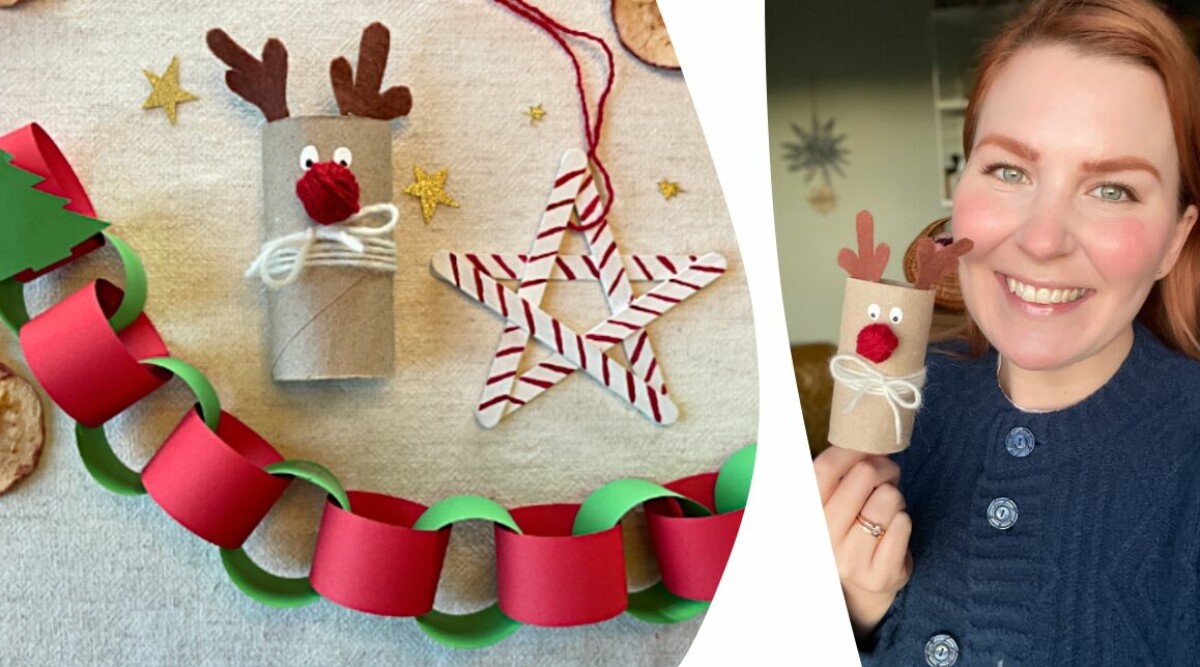 3 enkla julpyssel för barn – med papper, toarulle och glasspinnar