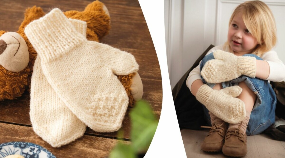Sticka varma barnvantar – med enkel strukturstickning