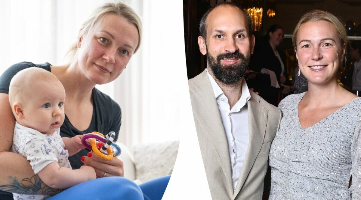 Sarah Sjöström om hur hon träffade maken Johan de Jong Skierus och dramatiska förlossningen