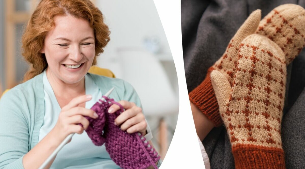 Sticka varma vantar – med stilrent mönster