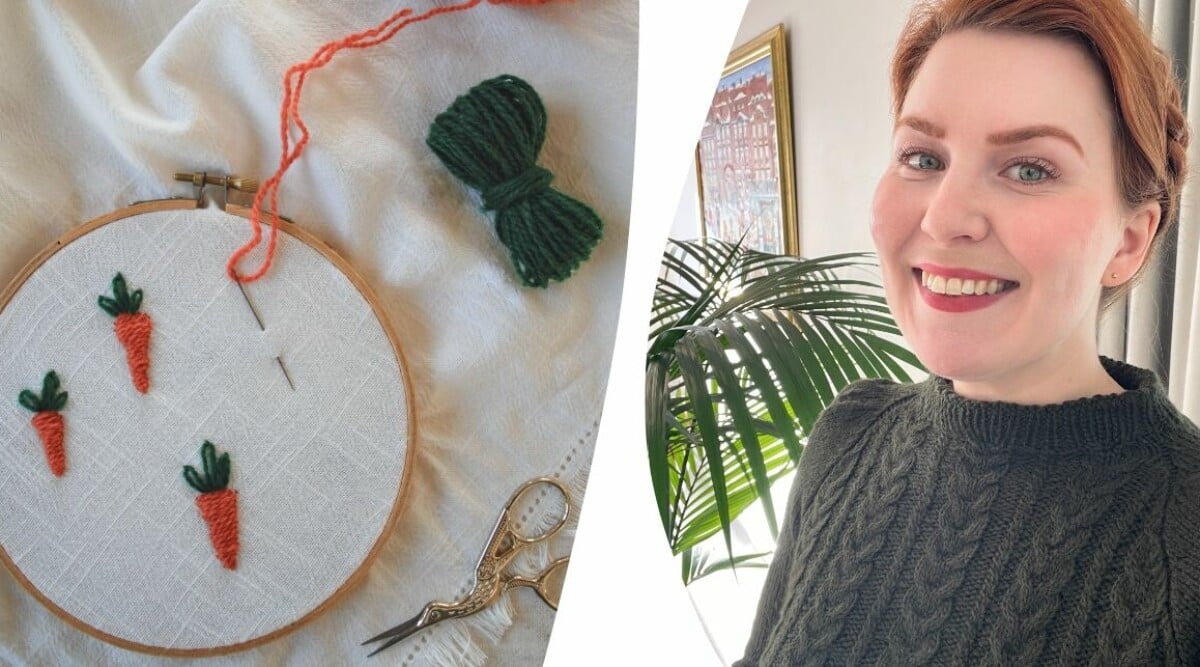 Så broderar du enkla morötter – perfekt för nybörjaren