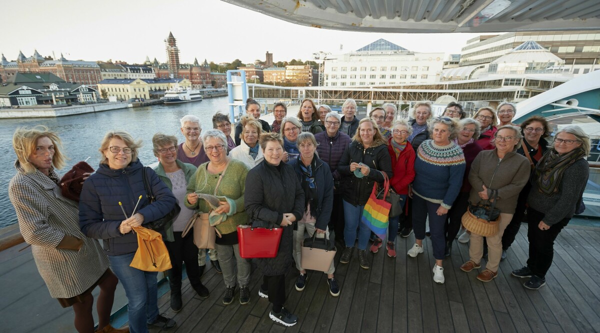 Stickcafé med flyt – här blir det många varv över sundet