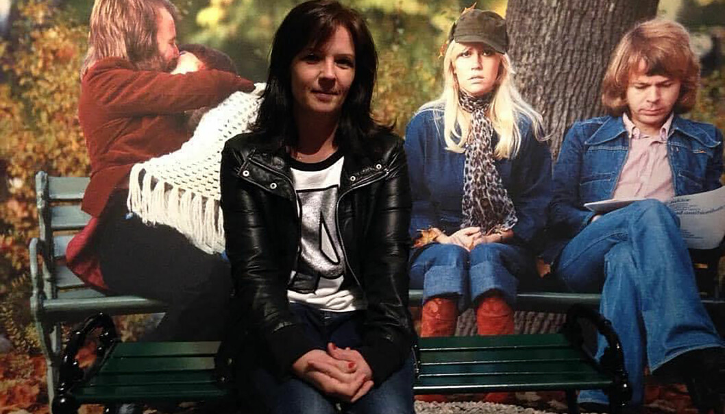 Agneta Norrgård på Abba-museet i Stockholm.