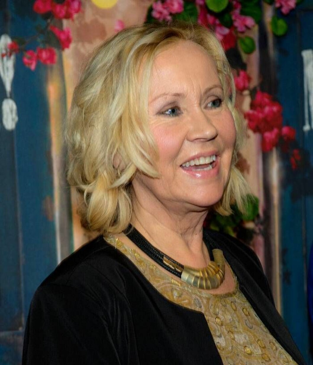 Agneta Fältskog var när alla Abborna var samlade samtidigt på restaurang Tyrol i Stockholm 2016. Det blev en världsnyhet. Bild. IBL Agneta Fältskog var när alla Abborna var samlade samtidigt på restaurang Tyrol i Stockholm 2016.