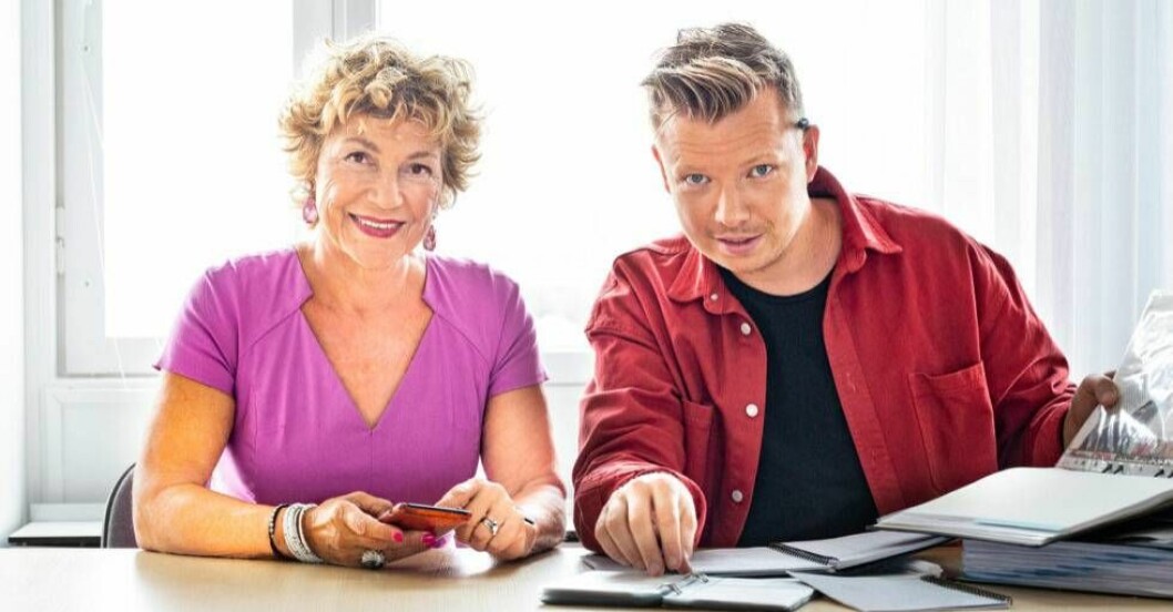 Radioprogrammet App och etikett gör hon tillsammans med Emanuel Karlsten. Foto: Micke Grönberg/Sveriges Radio