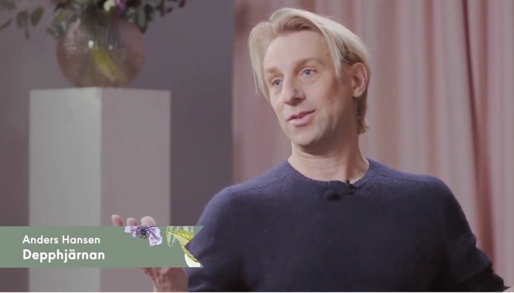 Anders Hansen berättar om sin nya bok Depphjärnan på Bonnierförlagens pressträff. Anders Hansen om boken Depphjärnan
