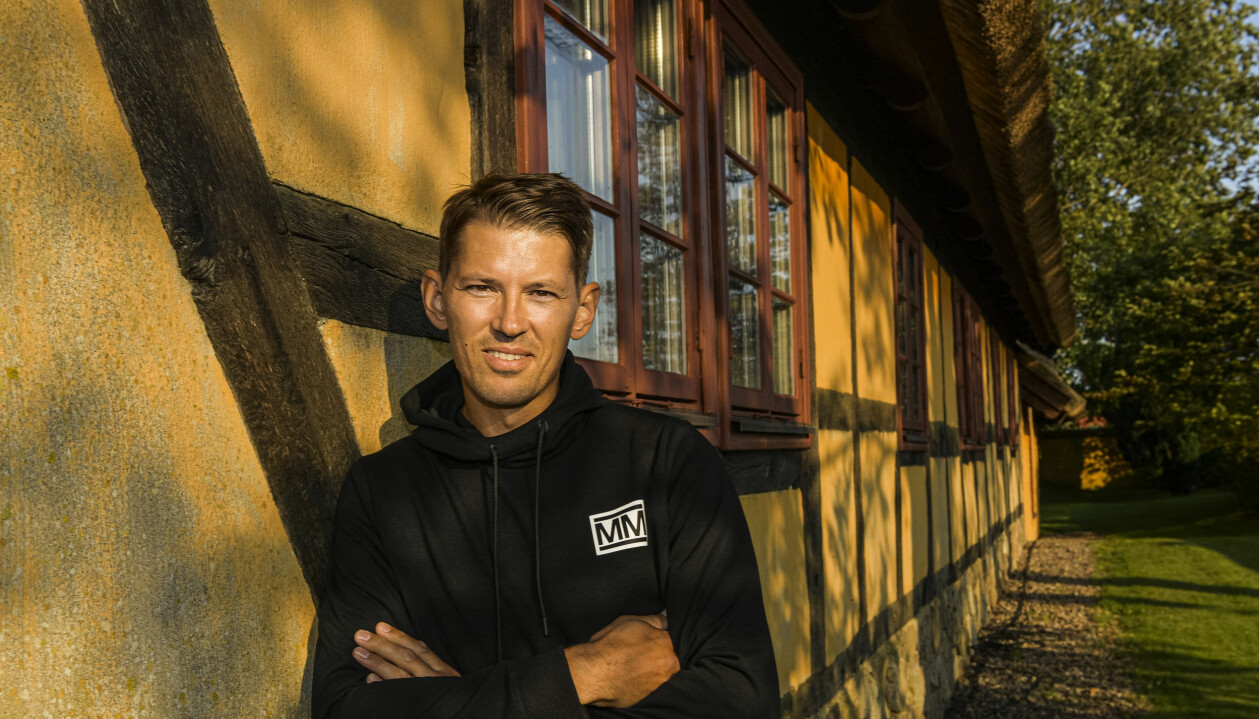 André Myhrer under inspelningarna av <span class=" italic" data-lab-italic_desktop="italic">Mästarnas mästare</span> 2021. André Myhrer under inspelningarna av Mästarnas mästare.