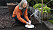 Anni Jähde delar upp vitlök i klyftor innan de planteras.
