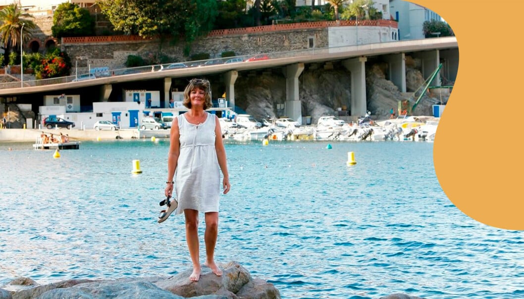 Författaren Annika Estassy i södra Frankrike där hon bor.
