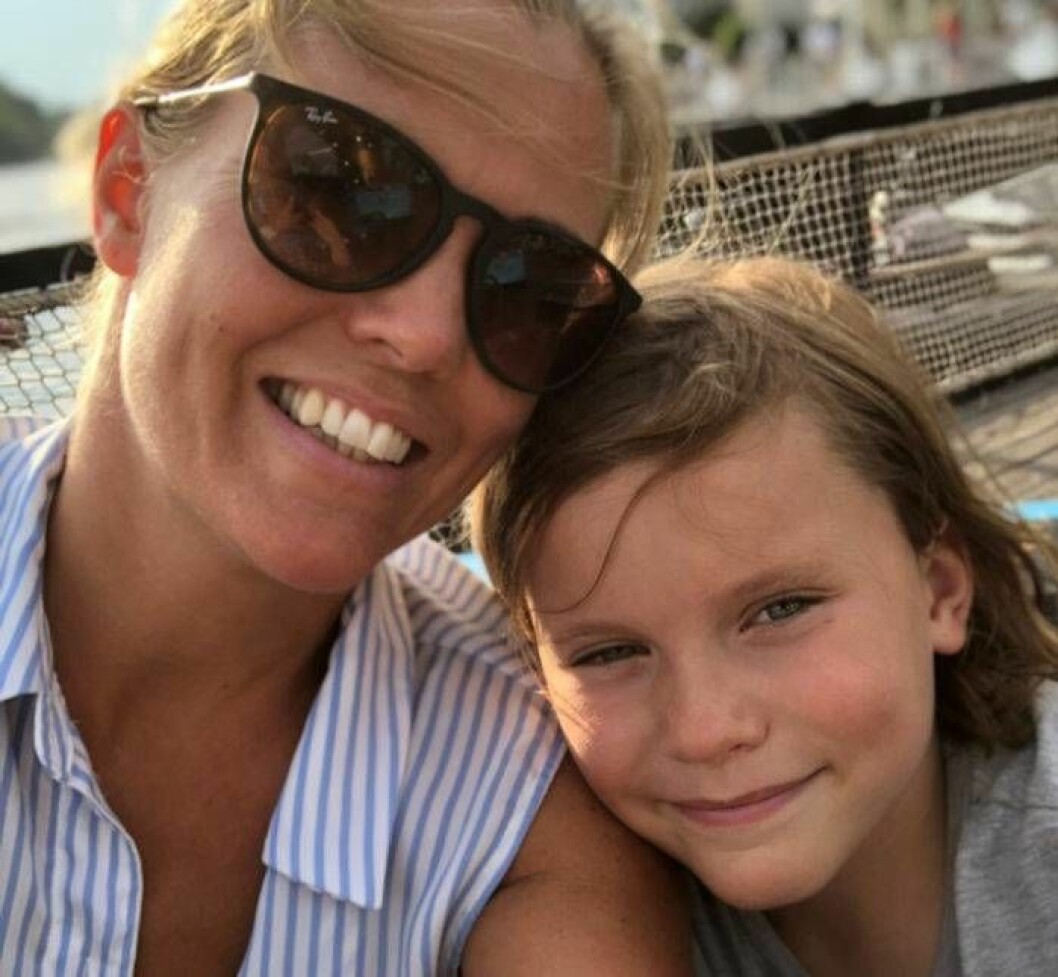 Sonen Kelvin fick Annika att inse vad som var viktigast i livet. Sonen Kelvin och Annika Sjöö