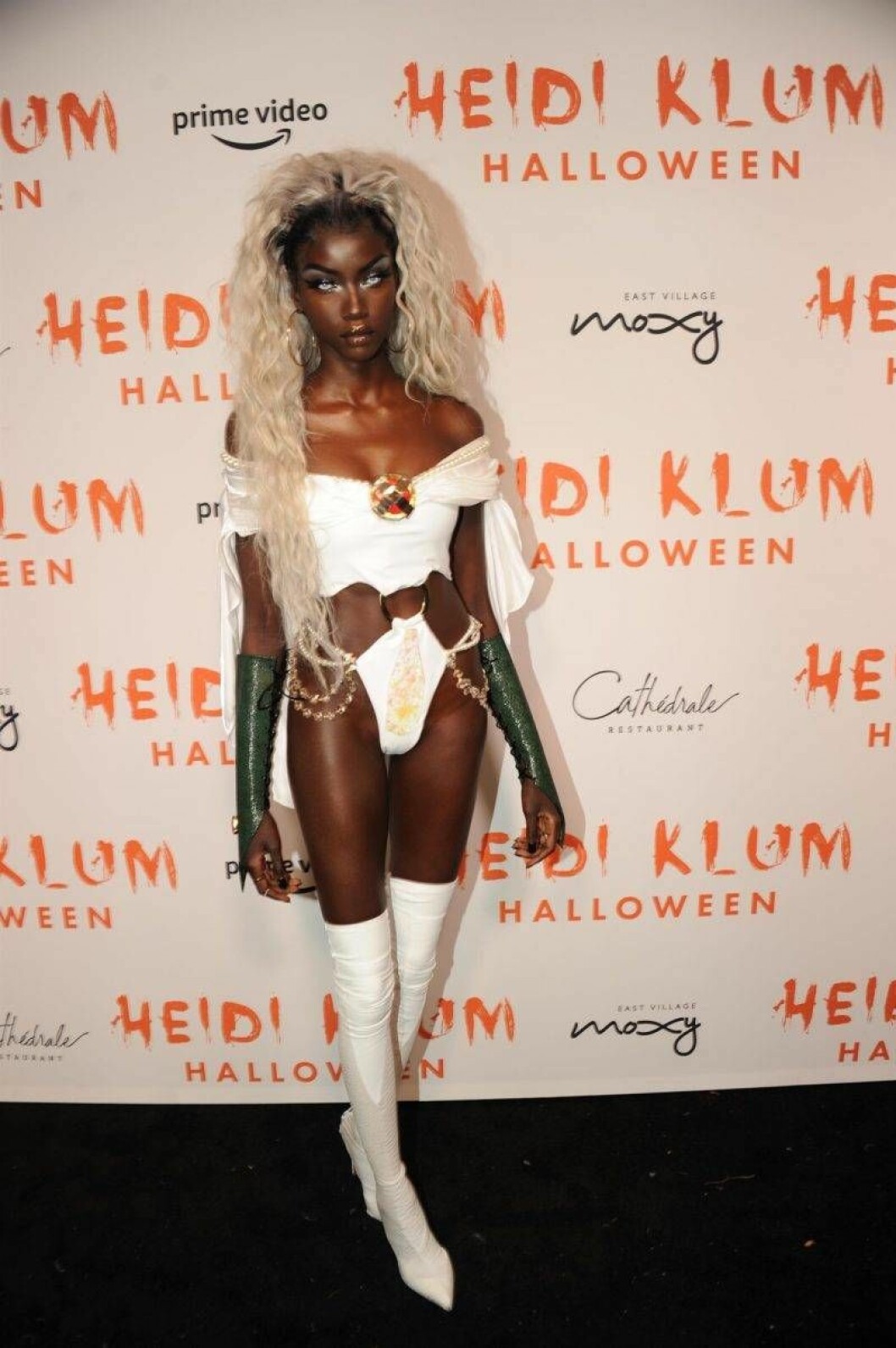 Anok Yai på Heidi Klums halloweenfest 2019