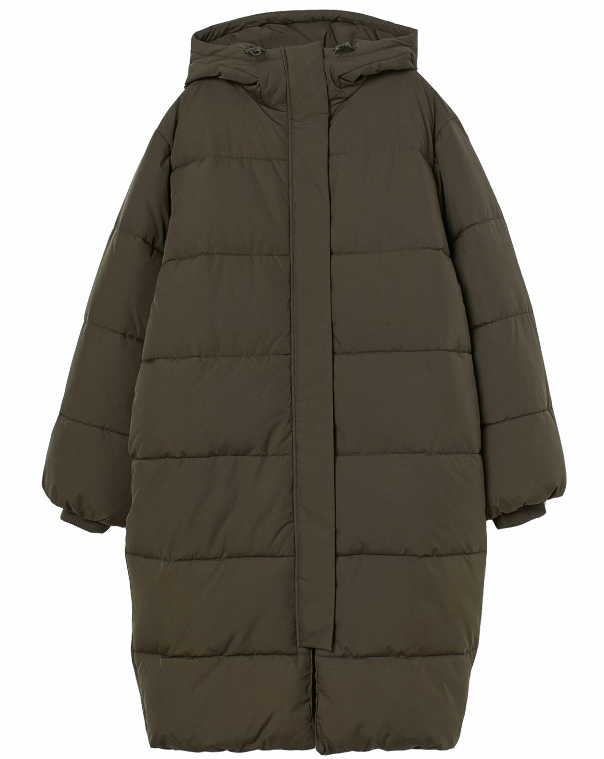 Armégrön kappa med huva, från H&M