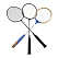 Tre badmintonracketar.