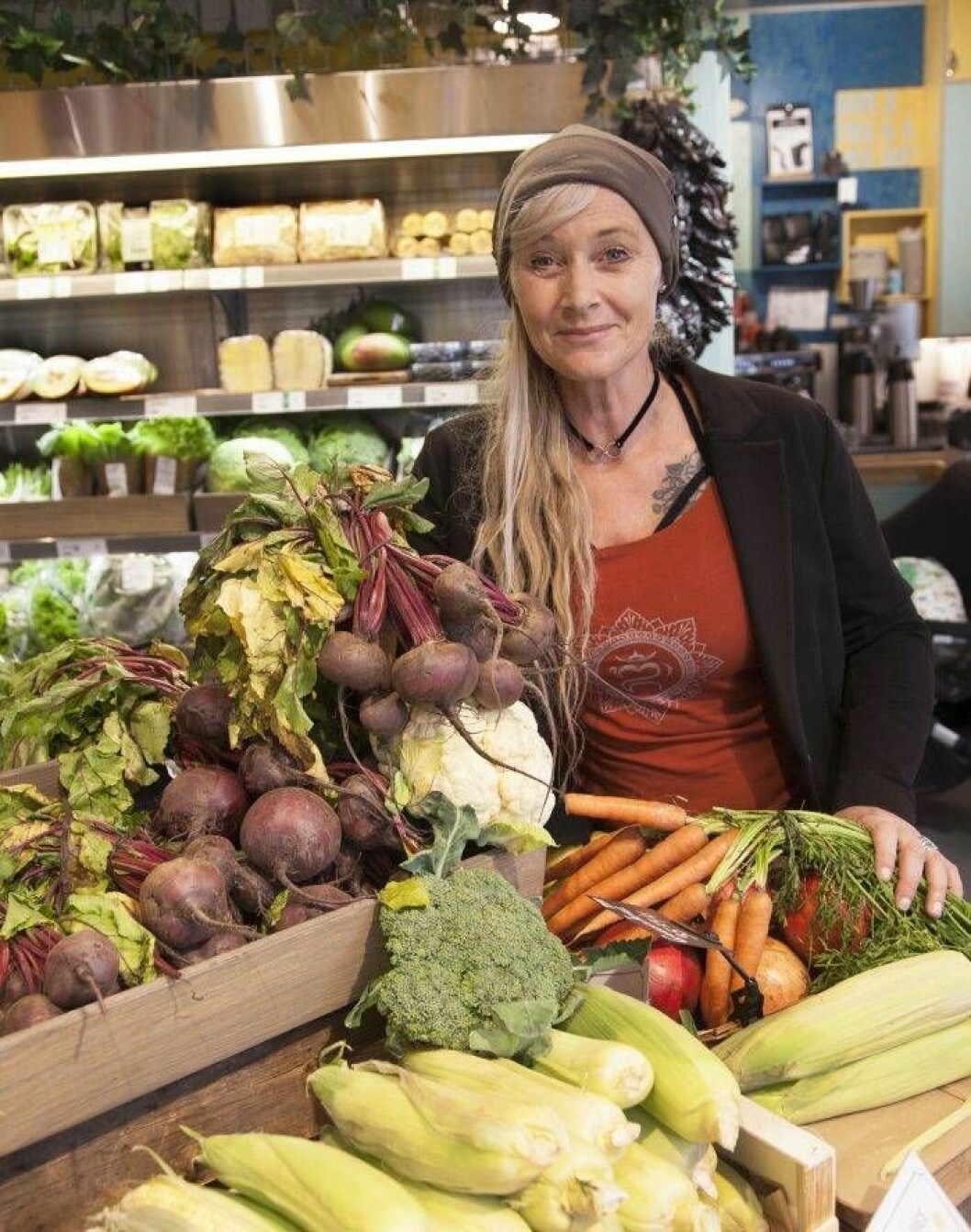 Mycket grönsaker och frukt ingår i Angelicas kost. Angelica är mycket noga med kosten under sin cancerbehandling.