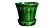 Kruka i grön färg från Bergs Potter