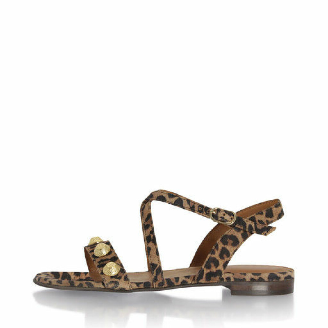 Leopardmönstrad sandal