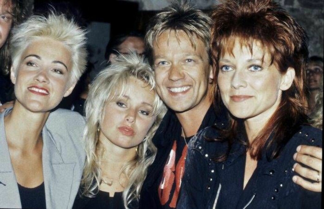 Björn Skifs 50 år som artist – tillsammans med Marie Fredriksson, Louise Hoffsten och Anne-Lie Rydé i slutet av 80-talet.