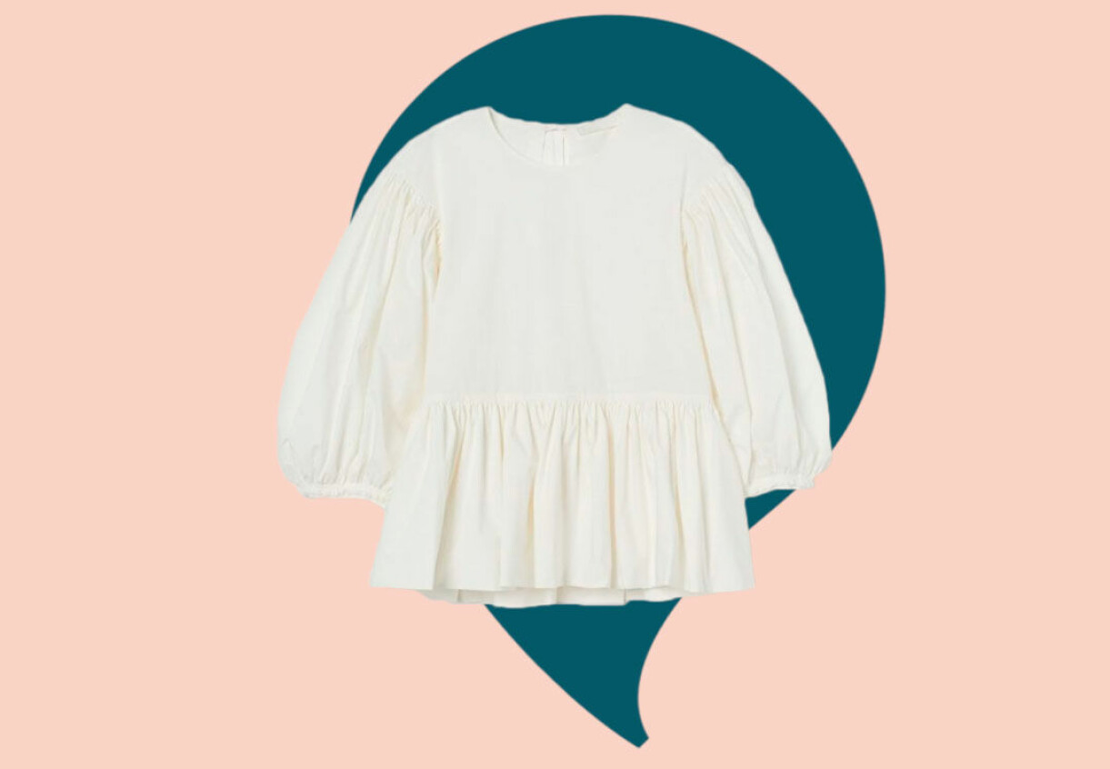 Blus med ballongärm
