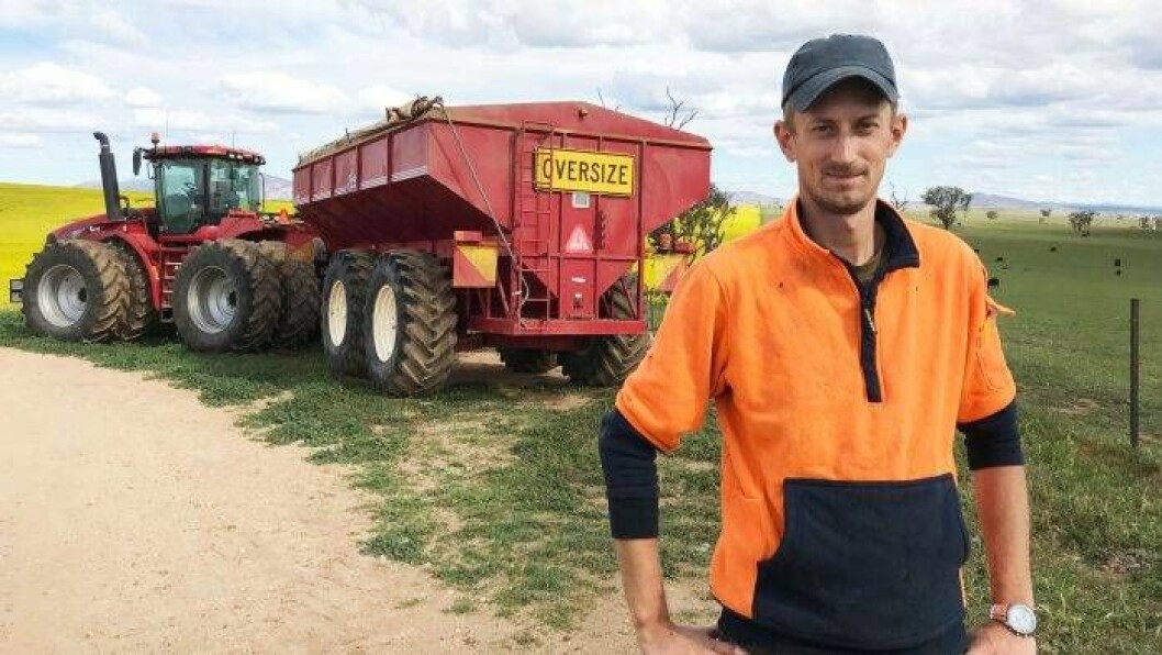 Andreas jobbar som köttbonde i Australien. Foto: TV4 Köttbonden Andreas söker kärleken i Bonde söker fru – jorden runt som sänds i TV4 2020.