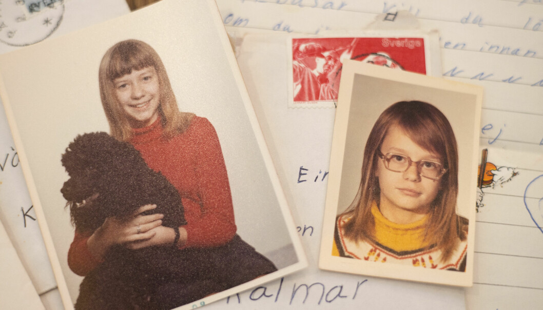 Bilder på brevvännerna Lisbet Fransson och Ing-Marie Rasmusson som barn.