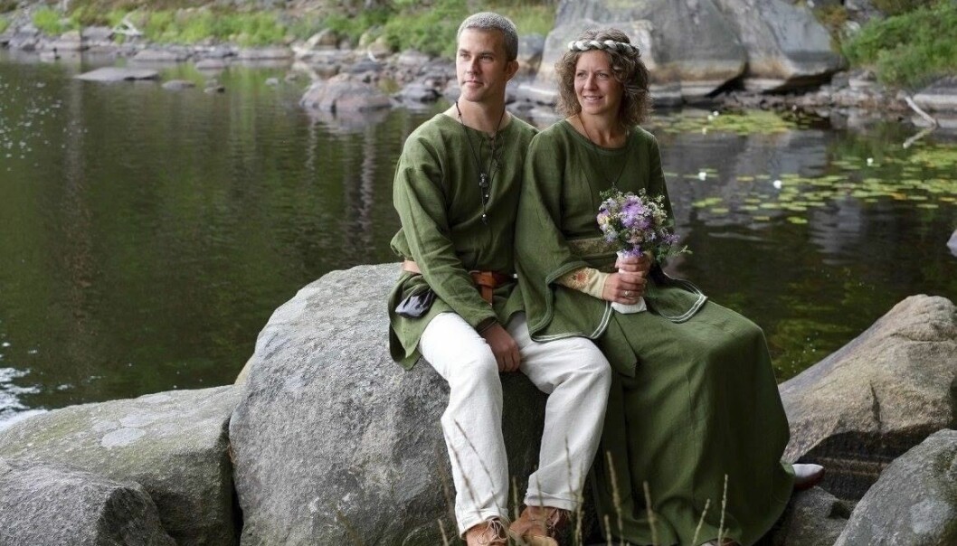 Bröllopet gick i medletida stil