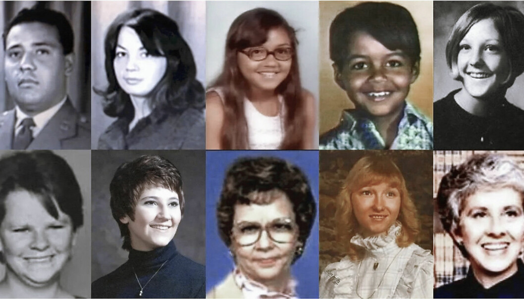 BTK-mördarens alla offer Från vänster: Joseph Otero, Julie Otero, Josephine Otero, Joseph Otero Junior och Kathryn Bright. Shirley Vian, Nancy Fox, Marilyn Hedges, Vicki Wegerle och Dolores Davis. BTK-mördarens offer