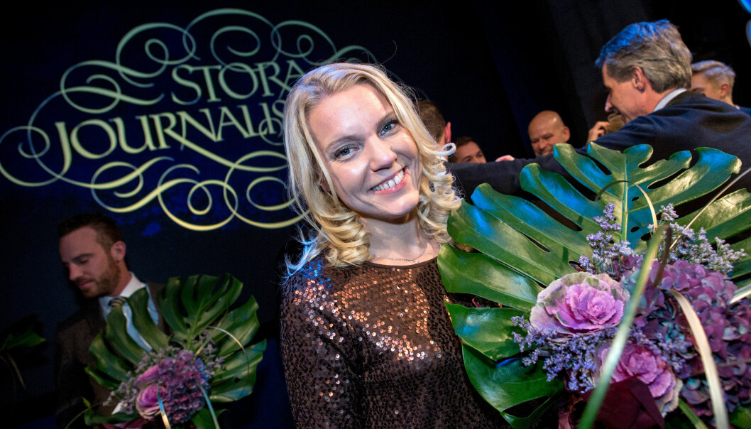 Carina Bergfeldt vinner Stora journalistpriset 2012.