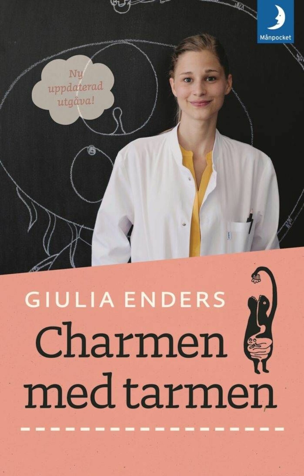 Charmen med tarmen av Guilia Enders. Boken finns att beställa bland annat hos <a href="https://apprl.com/al/4QKV/">Adlibris</a> och <a href="https://track.adtraction.com/t/t?a=1064669490&as=1212076637&t=2&tk=1&epi=Ny%20medicin%20mot%20ibs&url=https://www.bokus.com/bok/9789175035680/charmen-med-tarmen-allt-om-ett-av-kroppens-mest-underskattade-organ/">Bokus</a>. charmen-med-tarmen-omslagsbild