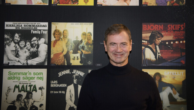 Christer Björkman framför några klassiska ögonblick i <i>Melodifestivalen</i>. Foto: TT Christer Björkman framför några klassiska ögonblick i <i>Melodifestivalen</i>. Foto: TT