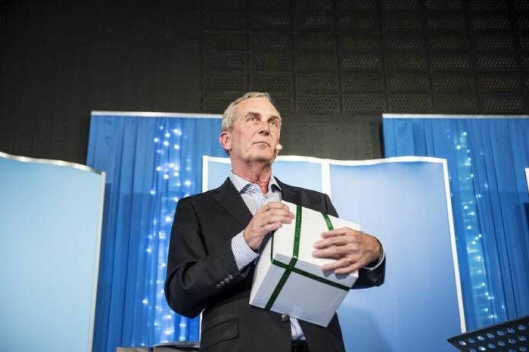 Claes Elfsberg efter avtackningen från SVT 2015. I sommar har han varit tillbaka som vikarie i <em>Rapport</em>. Foto: IBL Claes Elfsberg efter avtackningen från SVT.