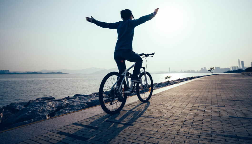 Kvinna som hittat sina anledningar att cykla