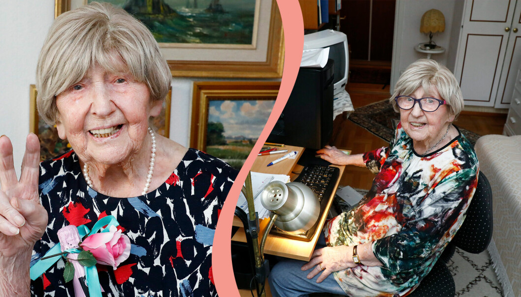 Dagny Carlsson, 109 år, bloggar igen efter ett halvsårs frånvaro.
