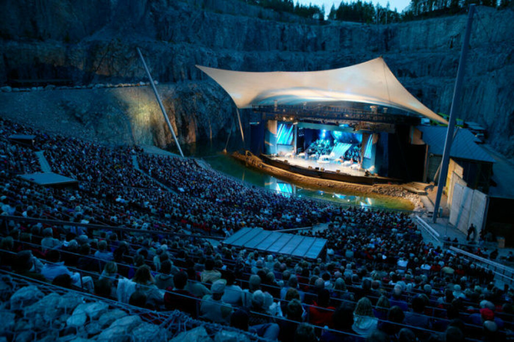 GES inleder sin turné på Dalhalla i Rättvik där de spelar 11, 12 och 13 juli. Bild: IBL Bildbyrå Dalhalla i Rättvik under en kvällskonsert.