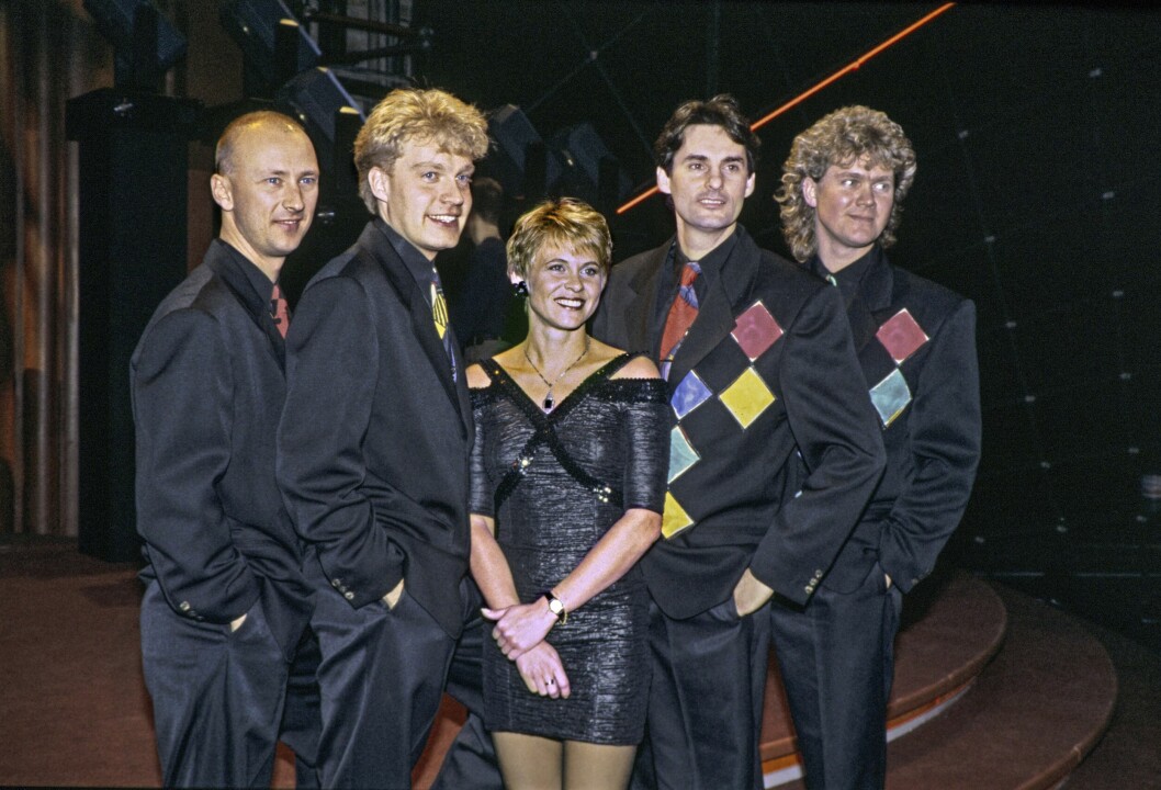 Danne Stråhed, längst till vänster, i Wizex 1992, i samband med att de deltog i Melodifestivalen med låten <span class=" italic" data-lab-italic_desktop="italic">Jag kan se en ängel</span>. Nu, 30 år senare, är Danne med igen, som soloartist. Wizex 1992 i samband med Melodifestivalen.