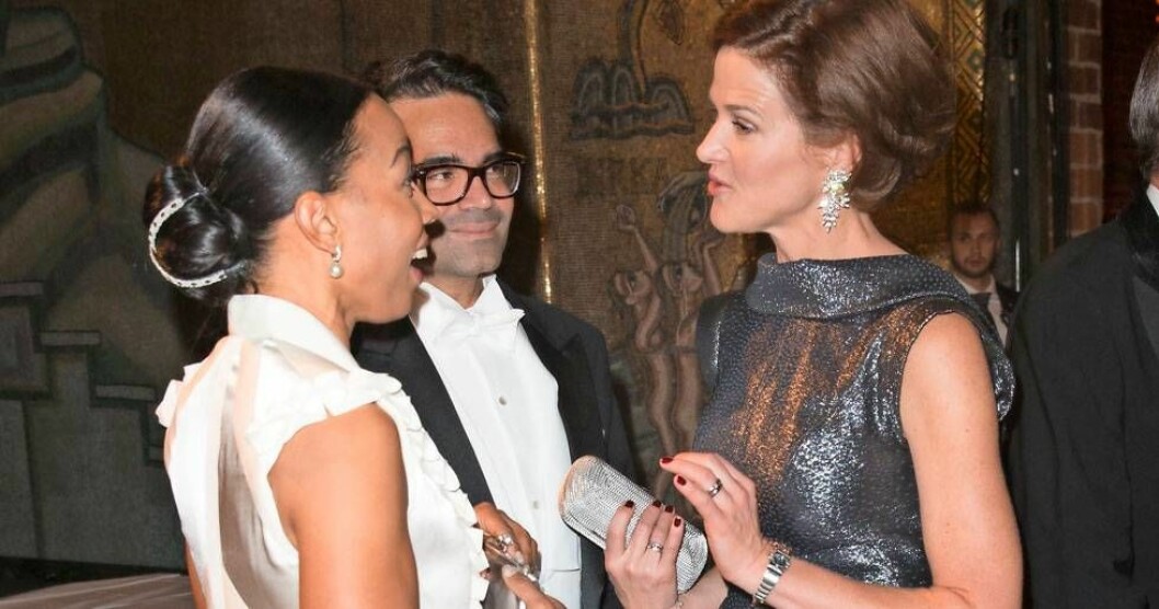 Alice Bah Kuhnke, David Batra och Anna Kinberg Batra under Nobelfesten.
