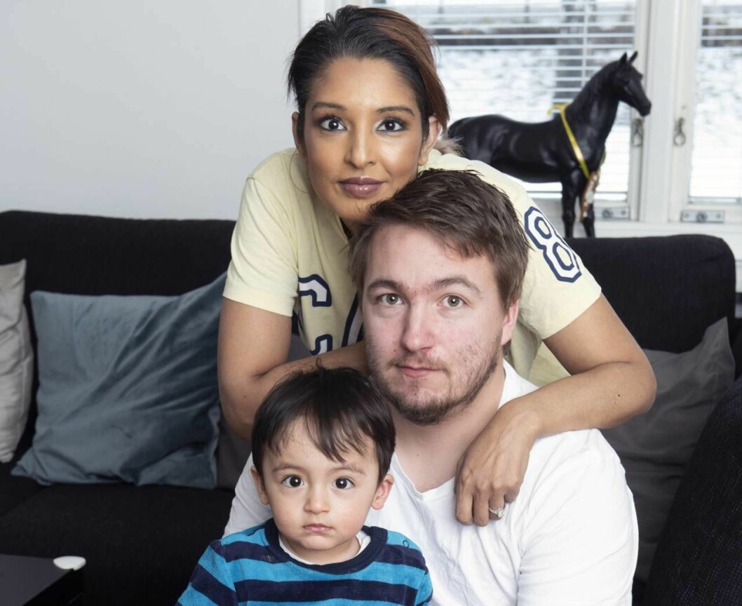 Nadira och Jonas var ofrivilligt barnlösa i några år innan de fick sin son Rasmus. Foto: Theresia Köhlin Efter två års ofrivillig barnlöshet blev Nadira gravid